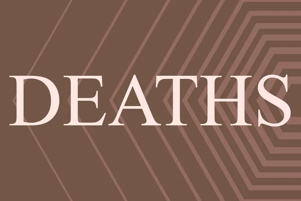 Text ukazující Smrt. Koncept znamená trvalé zastavení všech vitálních funkcí, příklad umírání jednotlivých Line Ilustrované pozadí s různými tvary a barvami. — Stock fotografie