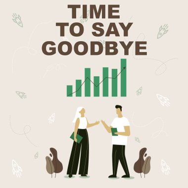 Kavramsal gösterim veda etme zamanı. İş Görüşü Veda Ayrılık Çıkışı, Yetenek Gelişimi İçin Harika Fikirleri Paylaşan Ortakların Resmini Bırakıyor.