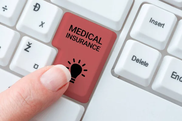 Handwriting text Medical Insurance. Internet Concept system of financing the medical expenses of the insured Typing Daily Reminder Notes, Creating Online Writing Presentation — Stock Photo, Image
