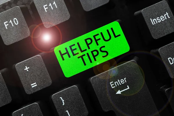 Χέρι εγγράφως σημάδι Helpful Συμβουλές. Business showcase service advice help support assistance and quick tips Αφηρημένη Δημιουργία Online υπηρεσιών δακτυλογράφησης, Μαθαίνοντας κώδικες προγράμματος υπολογιστών — Φωτογραφία Αρχείου