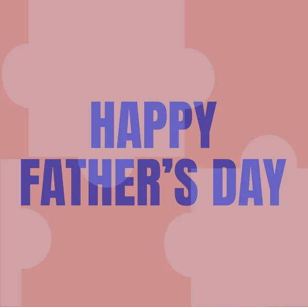Conceptual display Happy Fathers Day. Business concept celebrated to show love for the patriarch of the family Line Illustrated Backgrounds With Various Shapes And Colours. — Stock Photo, Image