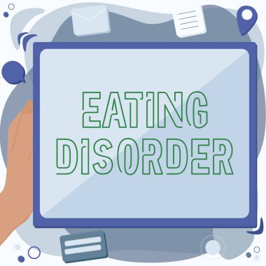 Kavramsal Yeme Bozukluğu. Anormal veya rahatsız yeme alışkanlıkları ile karakterize edilen kelime Soyut Siliş Tarayıcı Geçmişi, Düzenleme Çevrimiçi Dosyaları.