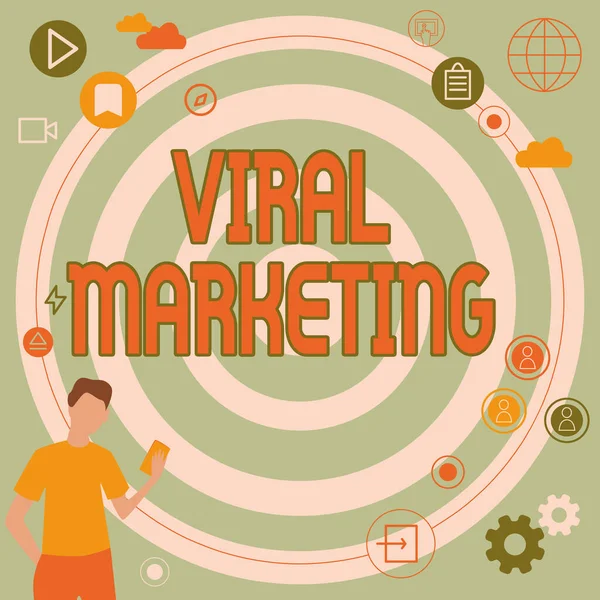 Εννοιολογική λεζάντα Viral Marketing. Επιχειρηματική έννοια Viral Marketing Επιχειρηματίας Καινοτόμος Σκέψη Οδηγώντας Ιδέες Προς Σταθερό Μέλλον. — Φωτογραφία Αρχείου