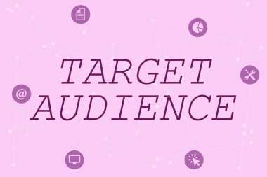 İlham verici hedef kitleyi gösteren metin. Sözcüklerinizi değişik şekil ve renklere sahip Satır Resmedilmiş Arkaplanlara yöneltmek istediğinizi gösteren bir iş gösterisi kategorisi.