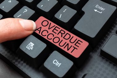 Konsept başlık Gecikmiş Hesap. İnternet Konsepti kredileri ve diğer yükümlülükleri ödenmemiş kalan soyut Yazma Online Davet Mektupları, Sözcük İşleme Programı