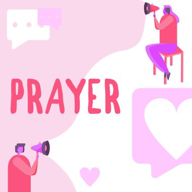 El yazısı metin duası. Tanrı Ayakta Duran Adam ve Mesaj Sembollü Megafon Tutan Kadın 'a yapılan teşekkürlerin resmi bir şekilde ifade edilmesi anlamına geliyor..