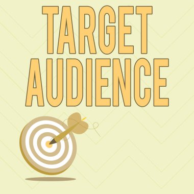 Kavramsal manşet Hedef Seyirci. İş genel bakış kategorisi, sözlerinizi 