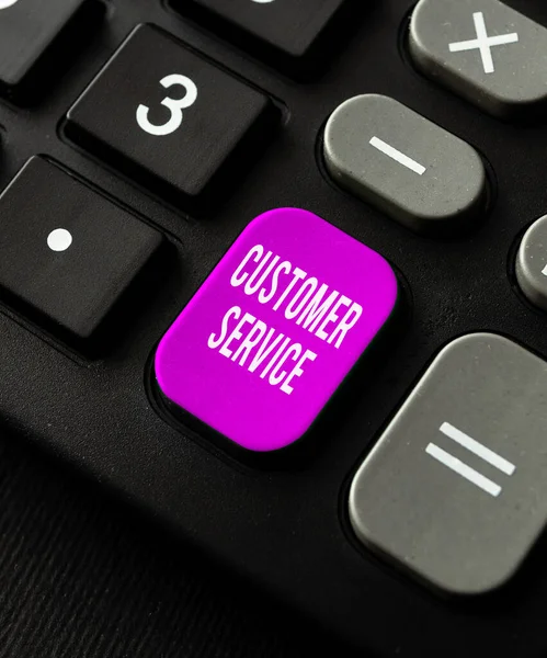 Conceptual display Customer Service. Business concept direct interaction with the consumers offering support Entering New Programming Codes, Typing Emotional Short Stories — Stock Photo, Image