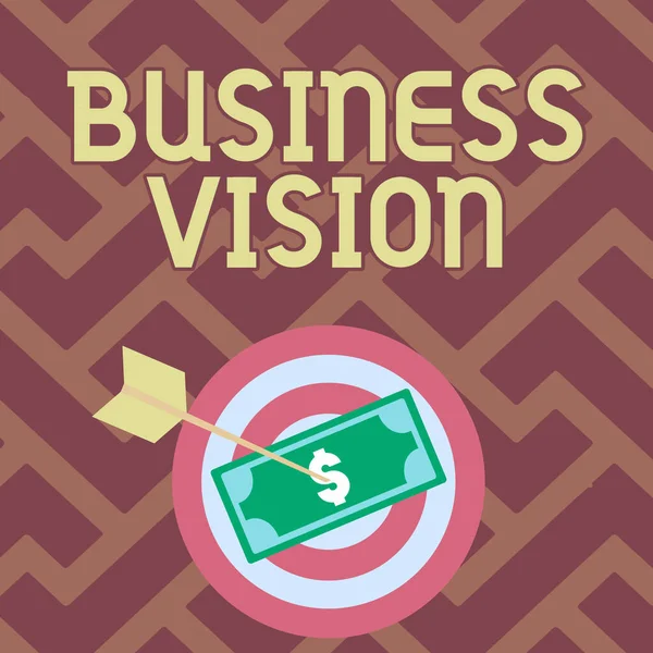 사업 비전 (Business Vision) 이라고 도불린다. 미래의 사업에 대한 개념 사진 성장당신의 목표를 통해 대상을 통해 표시된 통화를 통해 당신의 사업. — 스톡 사진