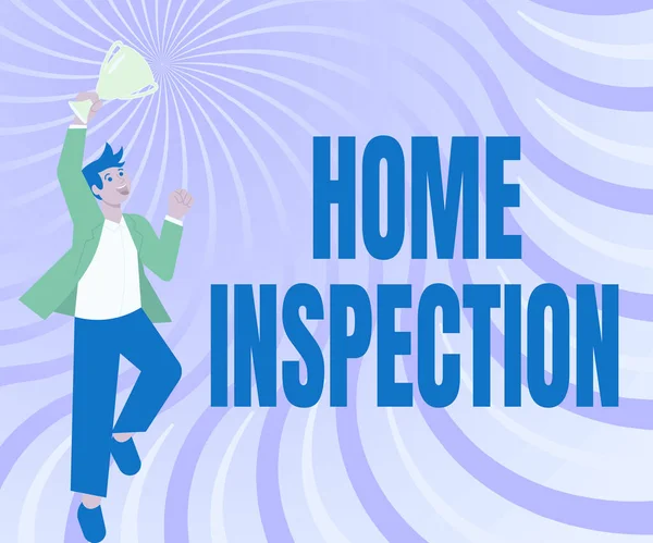 가정검시 (Home inspection) 를 실시 한다. 개념 이의 미하는 바는 집 과 관련된 부동산의 상태를 조사하는 것이다.. — 스톡 사진