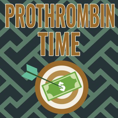 Kavramsal ekran Prothrombin Zamanı. Finansal Planlama Tarafından Hedeflenen Para Birimi 'nin uygun şekilde kan pıhtılaşması oluşturma yeteneğinizi değerlendirmek için bir kelime..