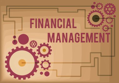 Mali Yönetim 'i temsil eden metin başlığı. Birbirine Bağlı Tamirci Dişlerinin Para ve Fon Resimlerini Yönetmenin Verimli ve etkili bir yolu
