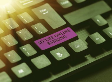 Metin Güvenliği Çevrimiçi Bankacılık yazılıyor. İnternet Daktilo İşletme Anlaşması Mektubu ile hesapları yönetme, Yeni Bağlama Sözleşmesi daktilosu ile Güvenli bir şekilde Yazılan Sözcük