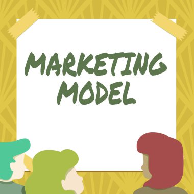 İlham, işaret pazarlama modelini gösteriyor. Whiteboard Beyin Fırtınası Yeni Çözümlere Bakan Satış Ekibi Üyelerinde çok değişkenli gerilemeler gibi istatistiksel analizler için kelime