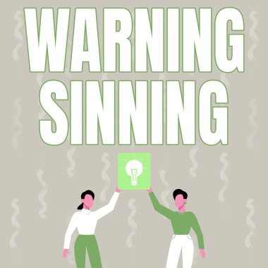 İlham verici Uyarı Günahkarı gösteren metin. Günahkar İki Meslektaşın Lambası Uyarı Kelimesi Sunuldu Yeni Başarı Ulaştı.