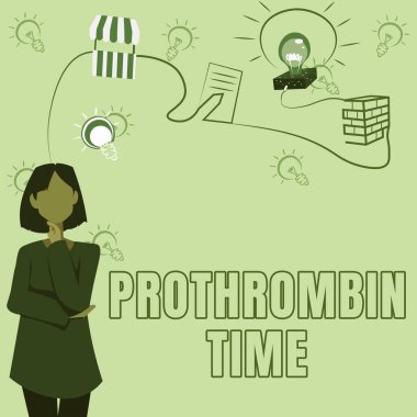 Prothrombin Zamanı 'nı gösteren ilham. Kavramsal fotoğraf, kan pıhtılaşmasını uygun bir şekilde oluşturabilme yeteneğinizi değerlendirir..
