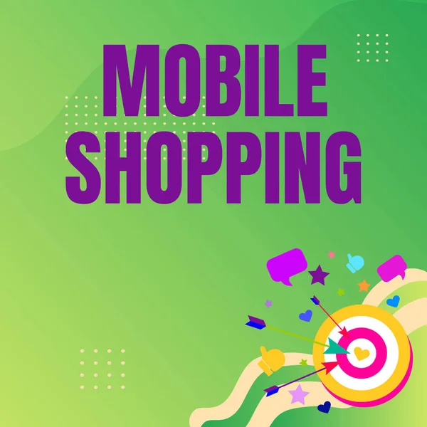 모바일 쇼핑 (Mobile Shopping) 은 다음을 가리킨다. 모바일 메시지 차단 대상 개념, 목표를 선언하지 않음 (Abstract Announcing Goal) — 스톡 사진