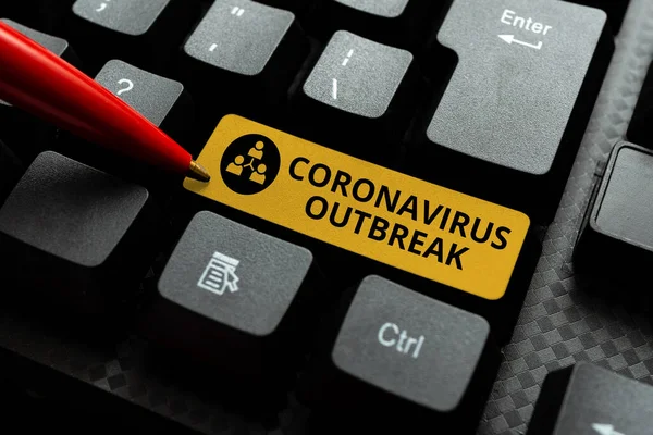 Coronavirus salgını ilhamı gösteren bir metin. Yeni keşfedilen COVID19 Online Turist Rehberi, İnternet Fikirleri ve Tasarımları Aranıyor — Stok fotoğraf