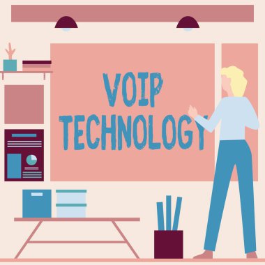 Voip Technology 'ye ilham veren mesajlar. Kavramsal fotoğraf Voip Teknoloji İş kadını Sıradan Ayakta Durma Çizelgeleri ve Yeni Harika Fikirler.