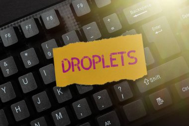 İlham Damlacıkları gösteren metin. Sıvının çok küçük bir damlasına yazılmış sözcük belirli yerlerde bulunabilir. Yeni Çevrimiçi Yemek Kitabı oluşturma, Yazma ve Paylaşma Tarifleri