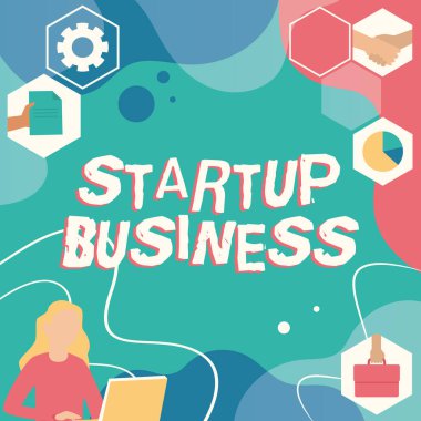 Metin Başlatma Şirketi yazılıyor. Yeni bir Girişim Taze Ticaret ve Yenilikçi Düşünen Kadın Fikirleri İstikrarlı Geleceğe Yönelik Satma Sözcüğü.