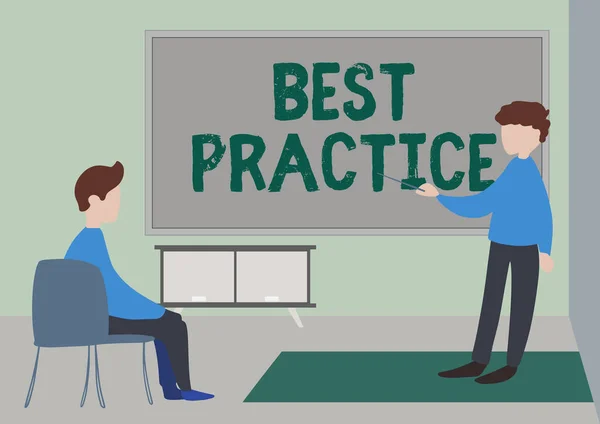 Visualizzazione concettuale Best Practice. Business concept Strategie migliori Soluzioni di qualità Metodi di successo Disegno per insegnanti e studenti Avere lezioni private all'interno di un'aula. — Foto Stock