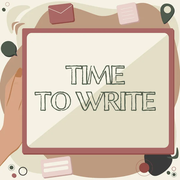 A Time To Write-t bemutató szövegfelirat. Word Written on to record something or to express an idea in paper or book Abstract Deleting Browser Történet, Szerkesztés Online fájlok szervezése. — Stock Fotó
