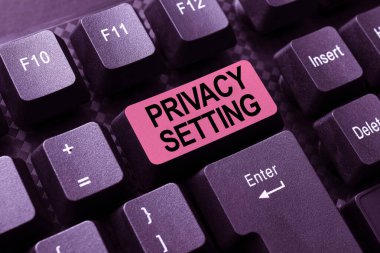 Gizlilik ayarlarını gösteren bir ilham. İş konsepti profil erişimini ve Soyut Yazıcı Online Davetiye Mektupları 'nı, Sözcük İşleme Programını ve