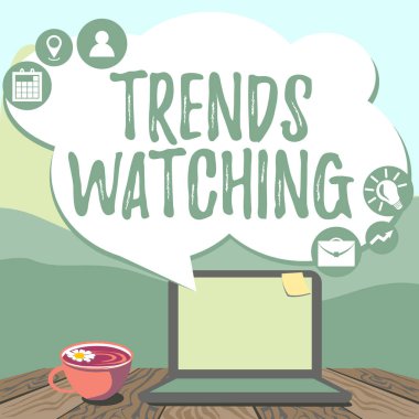 El yazısı trendi izleme. Ev yapımı kahve fincanı ve bitkinin yanında dizüstü bilgisayarda yeni ya da farklı bir el yazısı için değişim ya da geliştirme kelimesi.