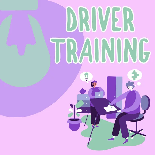 Text zobrazující inspiraci Driver Training. Konceptuální foto připravuje nového řidiče k získání řidičského průkazu Partneři Sdílení nových nápadů pro zlepšení dovedností Pracovní strategie. — Stock fotografie