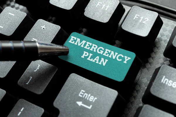 Writing displaying text Emergency Plan. Business approach instructions that outlines what workers should do in danger Abstract Sending Multiple Messages Online, Typing Group Lessons