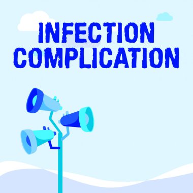 El yazısı işareti enfeksiyon komplikasyonu. İstenmeyen tepki anlamına gelen kavram, açık bir alana duyuru yapan kutup megafonlarının bağışıklık sistemi baskısı sonucu ortaya çıktı..