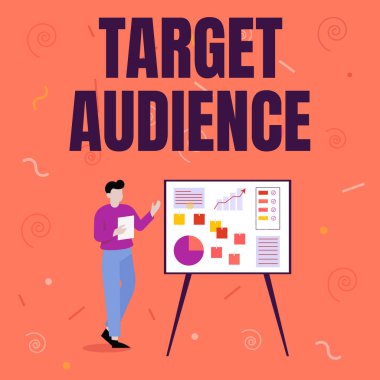 Kavramsal görüntü Hedef Seyircisi. Sözcüklerinizi İşadamı Çizen Daimi Fikirleri Başarı İçin Sunan 'a yöneltmek istediğinizi gösteren kategoride yazılmış sözcük.