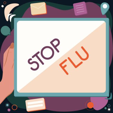 El yazısı işareti. Gribi durdurun. İş genel değerlendirmesi grip virüsünün sebep olduğu bulaşıcı solunum hastalığını tedavi et Soyut Tarayıcı Geçmişini sil, Çevrimiçi Dosyaları Düzenle.