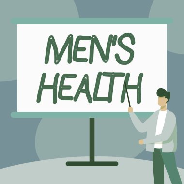 Erkeklerin Sağlık olduğunu gösteren bir ilham. Erkeklerin fiziksel ve zihinsel sağlıklarının tam olarak gösterildiği iş dünyası Ceketli Öğretmen Çizim Çubuğu Whiteboard 'a.