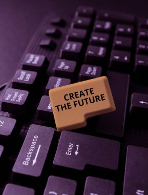 Kavramsal görüntü Geleceği Yarat. İlginç Çevrimiçi Konular, Daktilo Ofisi Bildirimleri Yazma Konusunda Yazılan Sözcük, hedeflere ulaşmak için kendi başına çaba sarf eder