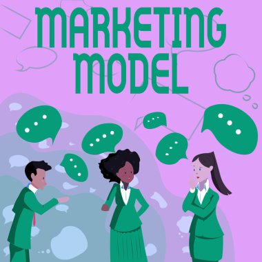 Metin Pazarlama Modeli Yazılıyor. Fikirsel fotoğraf istatistiksel analizi, 