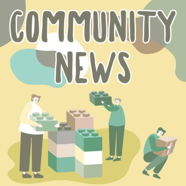 Kavramsal manşet Community News. İş yaklaşımı haber kapsamı tipik olarak şehir mahallelerine odaklanır Küp Gösteren Meslektaşlar Gelecek Projesini Temsil Eden Takım Çalışmaları.