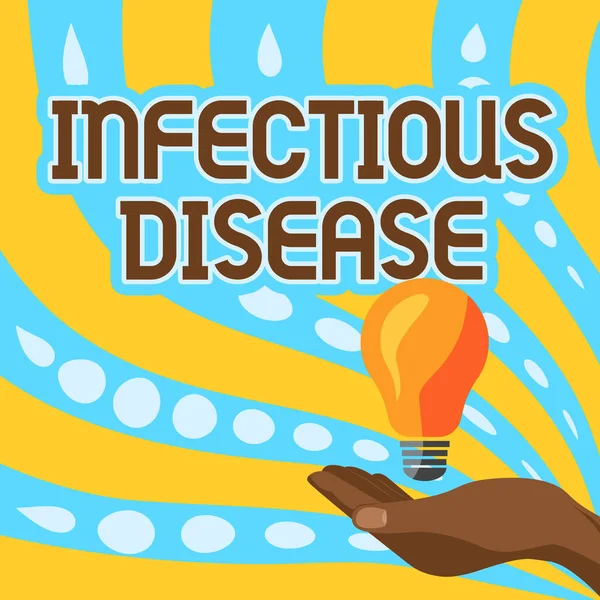 Inspiration showing sign Infectious Disease. Concept meaning caused by pathogenic microorganism, such as viruses, etc Lady Hands Holding Lamp With Formal Outfit Presenting New Ideas For Project,