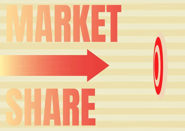 Inspiration showing sign Market Share. Business approach The portion of a market controlled by a particular company Arrow moving quickly towards aim target representing achieving goals.