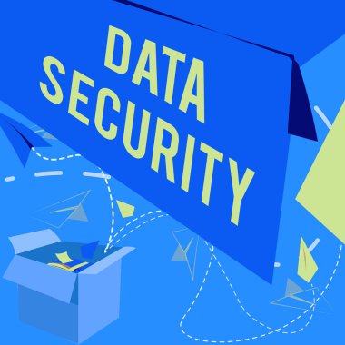 Metin Veri Güvenliği gösteriliyor. İş yaklaşımı Gizlilik Diski Şifreleme Yedekleme Parola Kalkanı Uçan Kağıt Uçaklarla Açık Kutu Sunar Yeni Özgür Fikirler