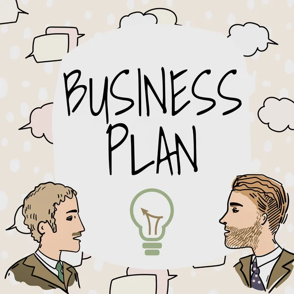 Ispirazione mostrando segno Business Plan. Business vetrina Obiettivi e obiettivi della strategia strutturale Proiezioni finanziarie Membri del team che guardano Whiteboard Brainstorming Nuove soluzioni. — Foto Stock