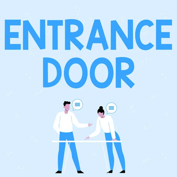 Didascalia concettuale Porta d'ingresso. Business concept Way in Portale d'ingresso Portale d'ingresso in entrata Partner Condividere nuove idee per il miglioramento delle competenze Strategie di lavoro. — Foto Stock