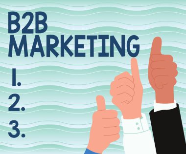 B2B Pazarlama 'yı gösteren bir tabela. Kavramsal Fotoğraf Ortaklığı Şirketleri Tedarik Zinciri Birleşme Öncüleri Meslektaşlarını Yeniden Destekliyor Başarıyı Kutluyor Yenilikçi Birleşmiş Çaba Sunuyor.