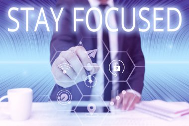 İlhamı gösteren metin Odaklan. 