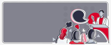 Halkın önünde konuşma yapan kişi en yeni proje stratejilerini sergiliyor ve istikrarlı bir ekonomi yaratıyor. İnsanların yenilikçi düşünceler sergilemesi amaçlara ulaşması.