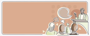 Halkın önünde konuşma yapan kişi en yeni proje stratejilerini sergiliyor ve istikrarlı bir ekonomi yaratıyor. İnsanların yenilikçi düşünceler sergilemesi amaçlara ulaşması.