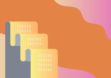 İpoteği başarılı bir şekilde hesaplayan gelecek mali planlarını temsil eden dosya kağıdı. En yeni yatırım projeleriyle ilgili son hesaplamaları gösteren afiş.