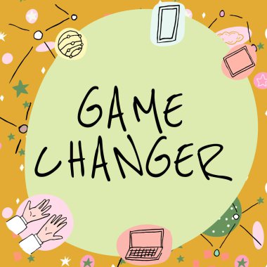 El yazısı tabelası Oyun Değiştirici. Sports Data Scorekeeper Gamestream Canlı Skorlar Takım Yöneticileri boş çerçeve modern bilim sembolleri ile donatılmış.