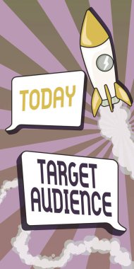Handwriting text Target Audience. Word for category of showing you want to address your words to Rocket Ship Launching Fast Straight Up To The Outer Space.